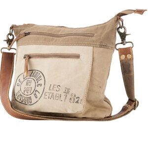 Recycled Canvas French Post Shoulder Bag